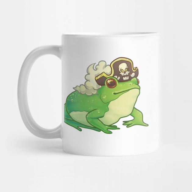 Captain Frogbert - Green frog pirate design by sheehanstudios